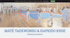 Desktop Screenshot of matetaekwondo.hu