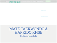 Tablet Screenshot of matetaekwondo.hu